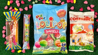 Lollipops Unpacking  chupa chupsSmarties and surprise egg ASMR [upl. by Silvanus]