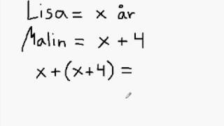 Skriv uttryck  algebra utifrån ett problem [upl. by Aivekal]