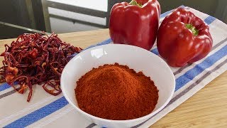 Paprika Powder Recipe  Homemade Paprika Powder  One Ingredient Recipe [upl. by Arhoz]