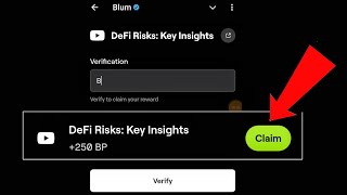 DeFi Risks Key Insights Blum Code  Blum Code DeFi Risks Key Insights  Blum Youtube Video Code [upl. by Juliano]