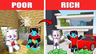 Best of Minecraft  POOR to RICH STORY [upl. by Enaujed674]