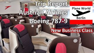 Trip Report  Austrian Airlines Boeing 7879  Frankfurt  Vienna  New Dreamliner Business Class [upl. by Marie]