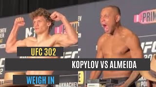 UFC 302  Roman Kopylov vs Cesar Almeida  weigh in [upl. by Nnayd]