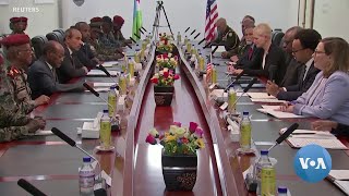 US Defense Secretary Meets Djibouti Authorities While on Africa Trip [upl. by Josephina]