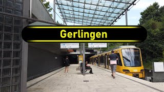 Stadtbahn Station Gerlingen  Stuttgart 🇩🇪  Walkthrough 🚶 [upl. by Laehcimaj]