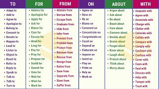 100 Important Prepositional Verbs for Improving your English Fluency  Verbs with Prepositions [upl. by Onateag438]