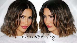 How To Wave A Bob  Beach Waves for Short Hair [upl. by Haggar686]