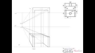 Engineering Drawing TutorialsPerspective drawings with front and side view T 33 [upl. by Corilla]