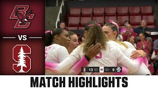 Boston College vs Stanford Match Highlights  2024 ACC Volleyball [upl. by Helmut465]