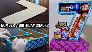 DIY Number 7 Birthday Snacks using Cardboard [upl. by Geof]