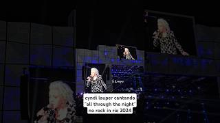 Cyndi Lauper cantando quotAll Through the Nightquot no Rock in Rio 2024 rockinrio cyndilauper [upl. by Akirdna]