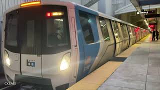 Millbrae Red Line BART at San Bruno Station San Bruno Bay Area California [upl. by Kale]