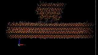 MD simulation of friction [upl. by Lynnworth]