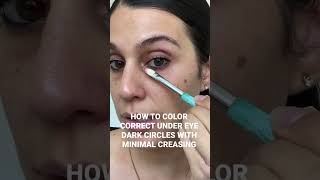 Color correct under eye dark circles and concealer tutorial makeup brushes you need shorts [upl. by Lipski]