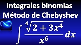 315 Integrales binomias método de Chebyshev CASO 2 [upl. by Ewell]