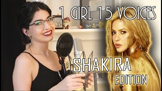 1 GIRL 15 VOICES SHAKIRA EDITION [upl. by Baillie]