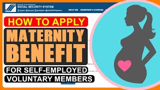 HOW TO APPLY MATERNITY BENEFITS IN SSS ONLINE 2024  SELFEMPLOYED VOLUNTARY MEMBERS [upl. by Oniram]