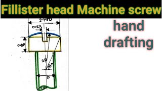 Fillister head machine screw drawing Engineering and poetry [upl. by Candis]