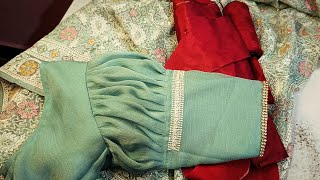 Puff sleeve blouse stitching video [upl. by Getter]