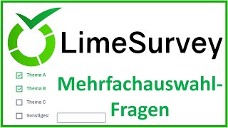 LimeSurvey MehrfachauswahlFragen Multiple Choice [upl. by Atinek]