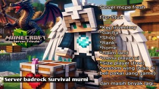 NEW SERVER TRISULA BADROCK SURVIVAL MURNI MCPE [upl. by Rosecan]