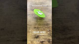 BOOMERANG RETURNABLE DISK PAPER ORIGAMI INSTRUCTIONS  DIY BOOMERANG DISK ORIGAMI FOLDING CRAFTING [upl. by Gibbon880]