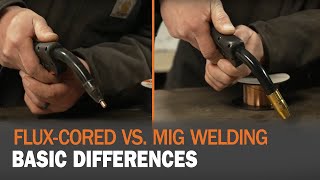 Flux cored vs MIG Welding Basic Differences [upl. by Yrram]