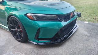 How to install Aeroflowdynamics S style V2 front lip for 2023 honda civic type r FL5 [upl. by Ylenaj354]