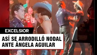 Así se arrodilló Christian Nodal ante Ángela Aguilar en su concierto en Monterrey [upl. by Anelah]