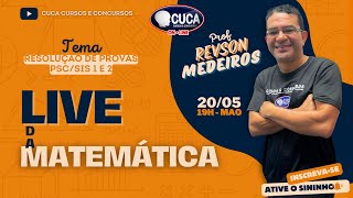 RESOLUÃ‡AÃ• DE PROVAS DO SIS  LIVE DA MATEMÃTICA 3  PROF REVSON  2005  1930  MAO [upl. by Nomael]