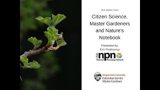 Citizen Science Master Gardeners amp Natures Notebook [upl. by Call]