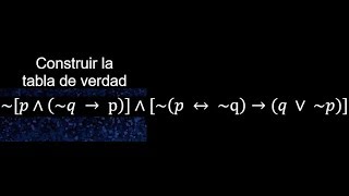 Tablas de verdad Lógica Proposicional propiedades disyunción conjunción implicación [upl. by Diane]