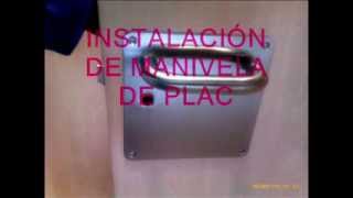 Como poner una manivela con pestillo en una puerta [upl. by Cavanagh]