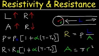 Resistivity and Resistance Formula Conductivity Temperature Coefficient Physics Problems [upl. by Inge]