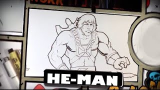 How to Draw HeMan from Masters of the Universe  Easy Drawings [upl. by Graehme]