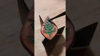 Making a champlevé enamel fern pendant 🌿 [upl. by Dowell193]