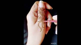 Stylish finger mehandi design shortsvideo [upl. by Ehlke]