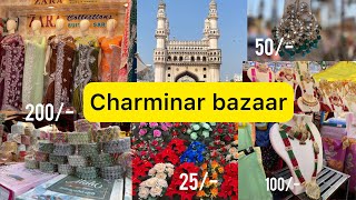 Charminar Bazaar  Laad Bazar  Shopping Vlog  Hyderabad  Deekshavlogs [upl. by Ahsiekam]