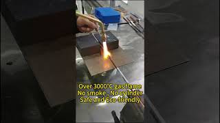 Oxyhydrogen gas flame brazing copper bar [upl. by Galateah66]