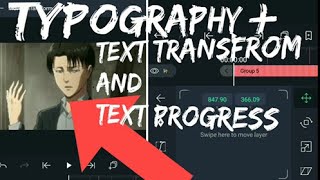 ALIGHT MOTIONTYPOGRAPHY  TEXT TRANSFORM amp TEXT PROGRESS TUTORIAL [upl. by Mccomb]