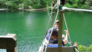 West Coast Trail Cable Car Ride Klanawa River [upl. by Dulcy]