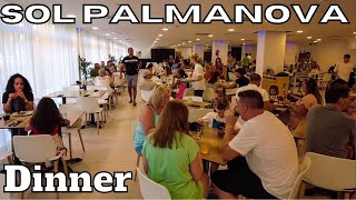 MALLORCA Dinner at SOL PALMANOVA Hotel Palma Nova MAJORCA [upl. by Naehgem659]