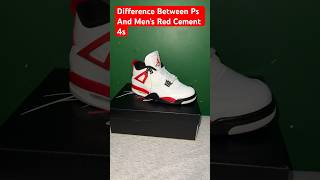 The Difference Between Ps And Men’s Jordan 4 Red Cement sneaker sneakerheads shoe jordan4 [upl. by Dawson]