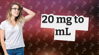 How to convert 20 mg to mL [upl. by Ynnaej]