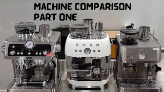 Part 1 Bean to cup semiautomatic espresso machines review  Delonghi SMEG amp Solis [upl. by Honebein]