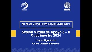 Sesión Virtual de apoyo 3  II Cuatrimestre 2024  Lógica Algorítmica [upl. by Ybbed120]