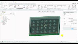 CREO  NC code for milling a pattern of holes [upl. by Kisung]