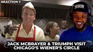 😂 Jack McBrayer amp Triumph Visit Chicagos Wieners Circle REACTION [upl. by Valle663]