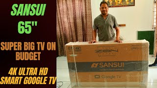 SANSUI 65 164 4K Ultra HD Smart LED TV UNBOXING amp QUICK REVIEW l [upl. by Odelle]