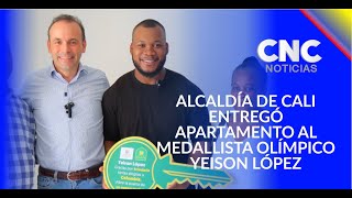 Alcaldía de Cali hizo entrega de apartamento al medallista olímpico Yeison López [upl. by Aihsitan]